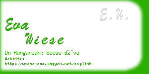 eva wiese business card